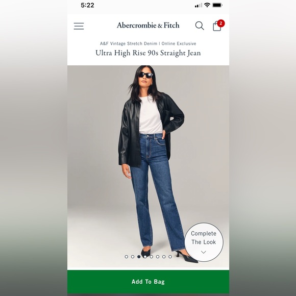 Abercrombie 90s high rise 27L - Picture 1 of 7